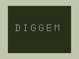 Diggem (TRS-80 CoCo) screenshot: Title Screen