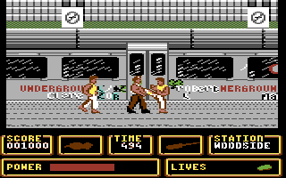 Fallen Angel (Commodore 64) screenshot: A fight in progress