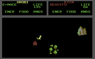 Mail Order Monsters (Commodore 64) screenshot: The fight