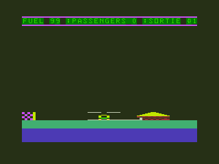 Copter Patrol (Dragon 32/64) screenshot: Friendly Airfield