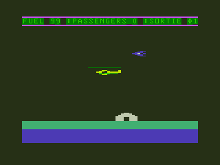 Copter Patrol (Dragon 32/64) screenshot: Avoiding Enemy Planes