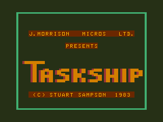 Taskship (Dragon 32/64) screenshot: Title Screen