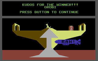 Mail Order Monsters (Commodore 64) screenshot: And the winner is...