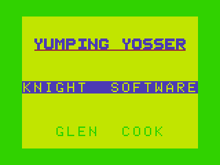 Yumping Yosser (Dragon 32/64) screenshot: Title Screen