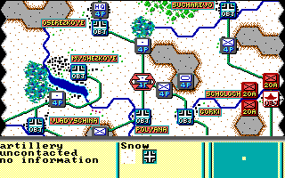 Panzer Battles (DOS) screenshot: Map walk (VGA mode, demo version).