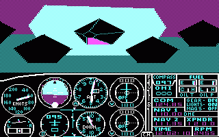 Scenery Collection: Set B (DOS) screenshot: (Hawaii, FS2) Portals to a strange world (CGA)