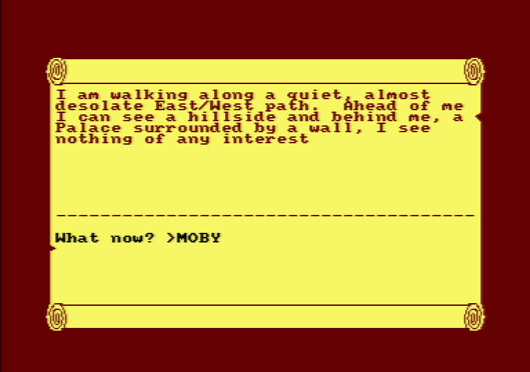 The Royal Quest (Amstrad CPC) screenshot: Your quest begins