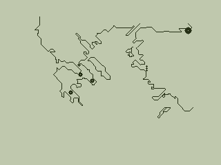Tyrant of Athens (Dragon 32/64) screenshot: Map of Greece