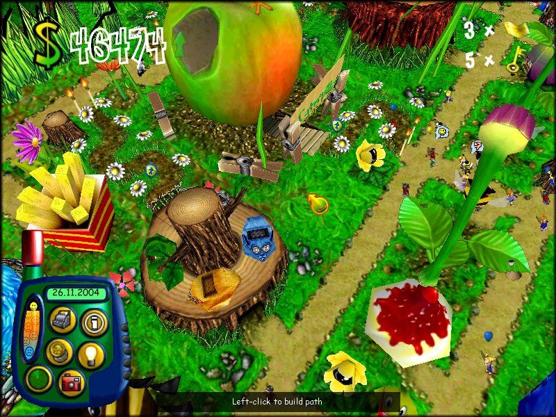 Sim Theme Park (Windows) screenshot: Shot from Garden (Wonder Land) World