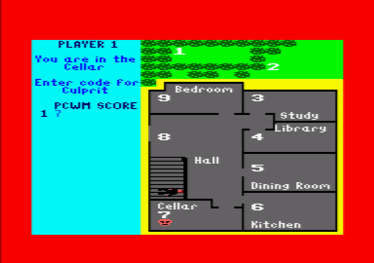 Detective (Amstrad CPC) screenshot: The investigation is under way