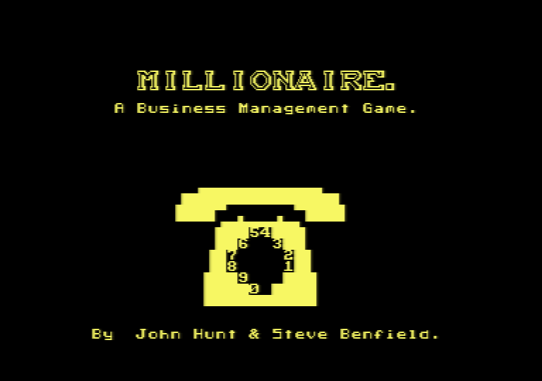 Millionaire (Amstrad CPC) screenshot: Title Screen