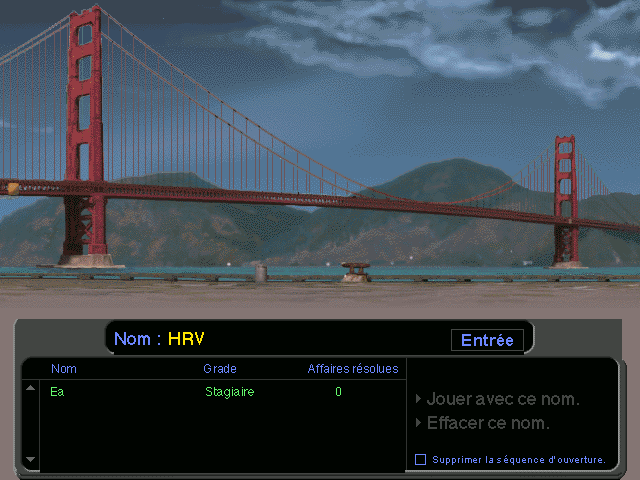 Where in the World Is Carmen Sandiego? (Windows) screenshot: First, enter your name (French version)