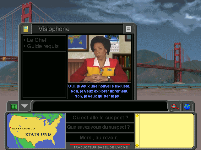 Where in the World Is Carmen Sandiego? (Windows) screenshot: Introduction video (French version)