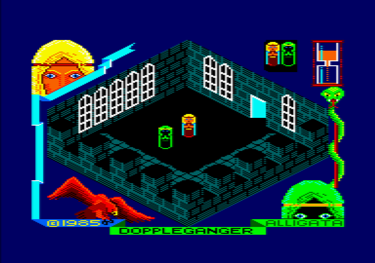 Doppleganger (Amstrad CPC) screenshot: The quest begins
