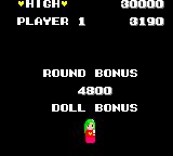 Wonder Boy (Game Gear) screenshot: Statistics
