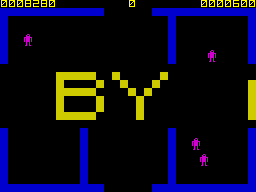 Frenzy (ZX Spectrum) screenshot: Huge credits: By...
