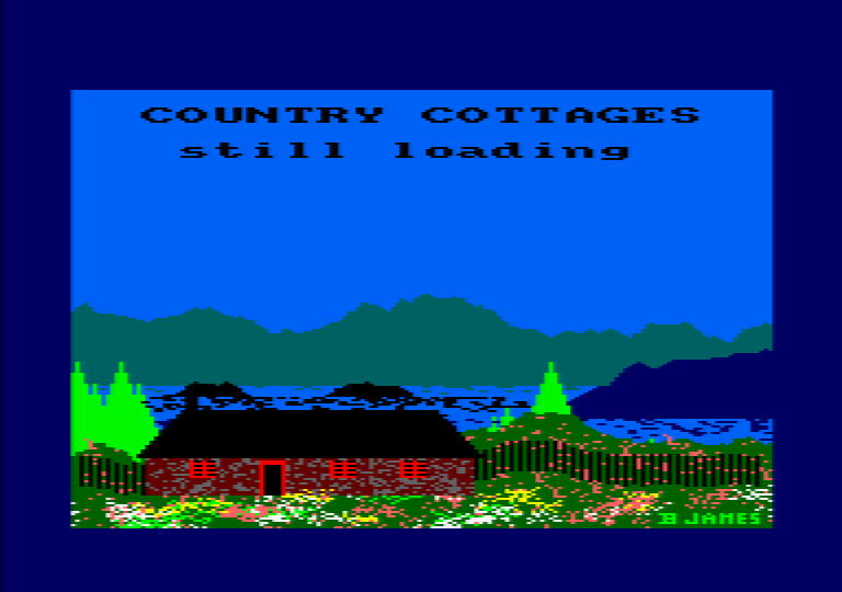 Country Cottages (Amstrad CPC) screenshot: Still Loading...