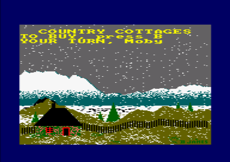 Country Cottages (Amstrad CPC) screenshot: First cottage on the market - it's in excellent condition
