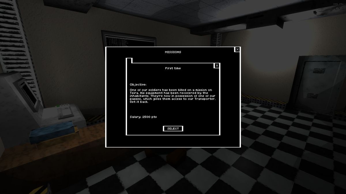 Worlds (Windows) screenshot: The first mission briefing
