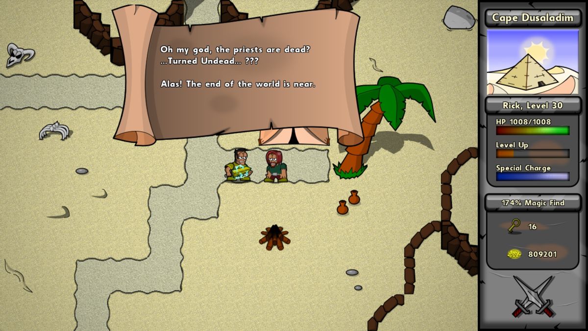 Battlepaths (Windows) screenshot: Outside of Cape Dusaladim