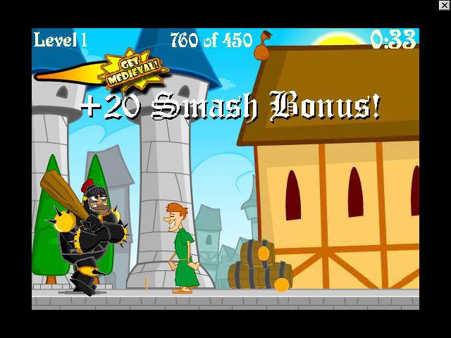 The Black Knight (Browser) screenshot: Smash bonus