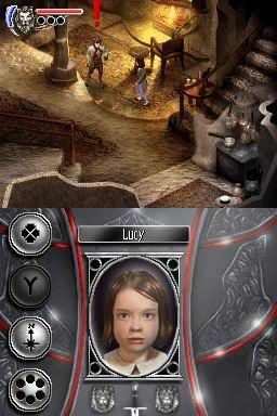 The Chronicles of Narnia: The Lion, the Witch and the Wardrobe (Nintendo DS) screenshot: Mr. Tumnus and Lucy