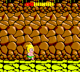 Wonder Boy (Game Gear) screenshot: Inside the cave
