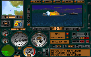 Wolf Pack (DOS) screenshot: A Battle (VGA)
