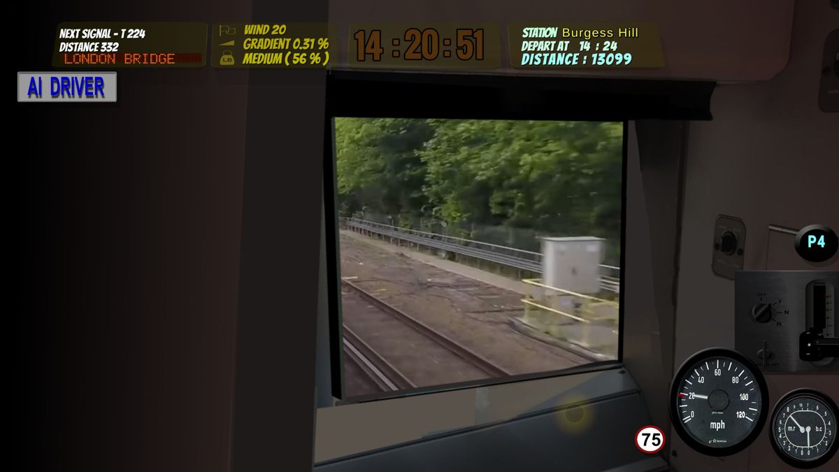 Train Operator 377: Free Version (Windows) screenshot: The view from the right window was reasonable