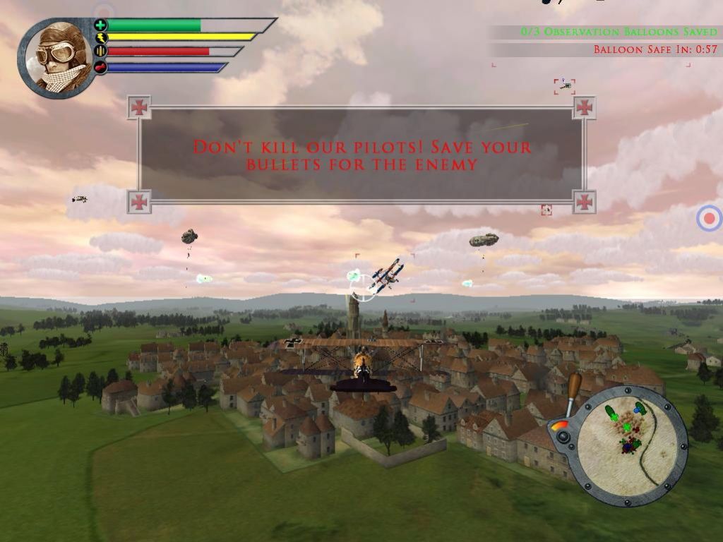 Red Baron: Arcade (Windows) screenshot: It is bad idea to kill your allies, don't do that