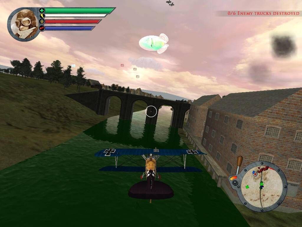 Red Baron: Arcade (Windows) screenshot: Convoy is on the bridge
