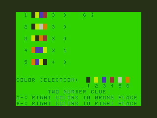 Mind Boggle (TRS-80 CoCo) screenshot: Getting Closer