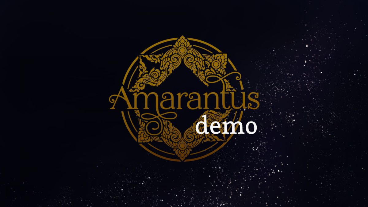 Amarantus (Windows) screenshot: The title screen. On Steam the game has a playable demo