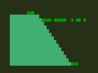 Frenzy (TRS-80 CoCo) screenshot: Games Wins!