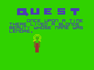Quest for Lenore (TRS-80 CoCo) screenshot: Introduction