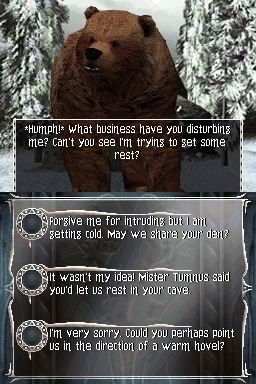 The Chronicles of Narnia: The Lion, the Witch and the Wardrobe (Nintendo DS) screenshot: Mr. Bear