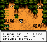 Survival Kids (Game Boy Color) screenshot: Discovering a new area to the island