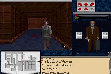 The Legacy: Realm of Terror (DOS) screenshot: Another human! Finally! And a babe on top of that!