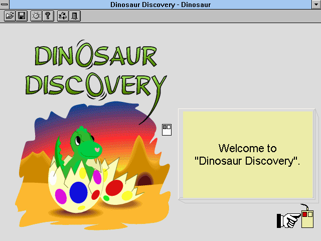 Dinosaur Discovery (Windows 3.x) screenshot: Title screen