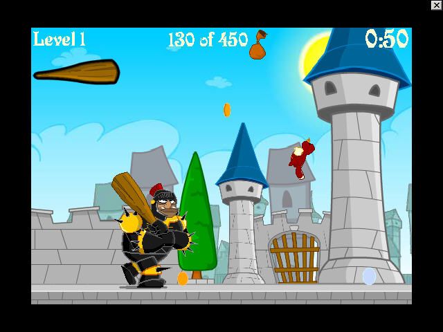 The Black Knight (Browser) screenshot: Hit the bird