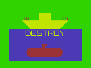 Destroy (TRS-80 CoCo) screenshot: Title Screen