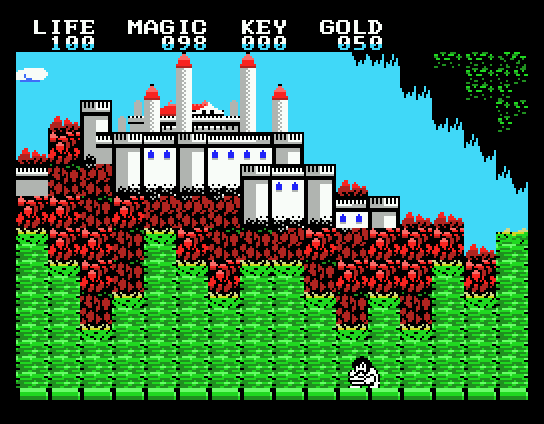 Legacy of the Wizard (MSX) screenshot: Beautiful castle