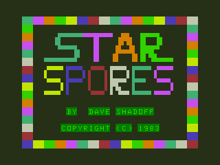 Star Spores (Dragon 32/64) screenshot: Title Screen