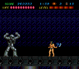 Legendary Axe II (TurboGrafx-16) screenshot: Gray robot