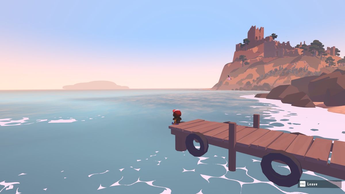 Alba: A Wildlife Adventure (Windows) screenshot: Relaxing at the docks