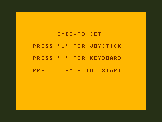 Man Hunt (Dragon 32/64) screenshot: Keyboard or Joystick?