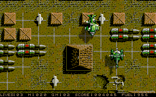 Apache Flight (Atari ST) screenshot: Missile cache.