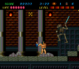 Legendary Axe II (TurboGrafx-16) screenshot: Killer skeleton