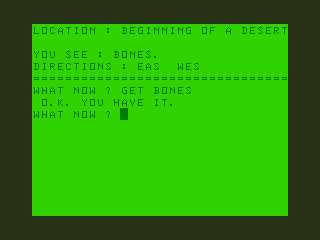 Don't Panic (Dragon 32/64) screenshot: Towers of Death: Bones in the Desert