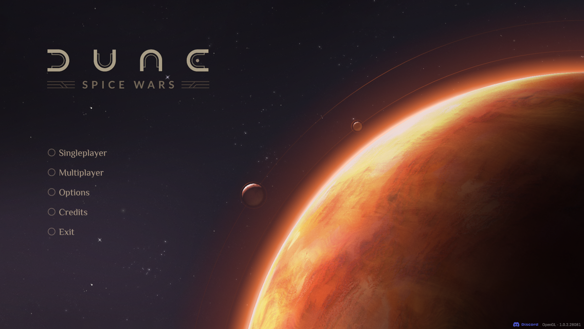 Dune: Spice Wars (Windows) screenshot: [Full release] Main menu